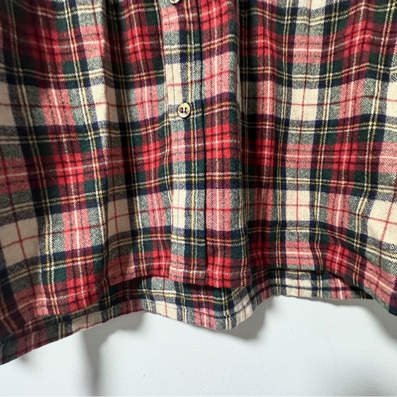 Vintage 70s Kentfield Red Plaid Wool Blend Flannel Button Down Men’s Size Large - Picture 7 of 14